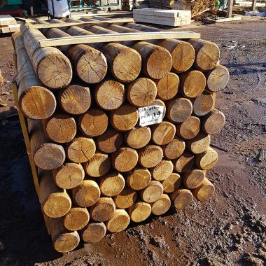 Machine Rounded Oak Landscaping Poles